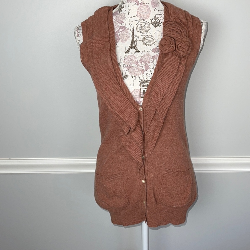 Banana Republic Petite Small Rose Sweater Vest